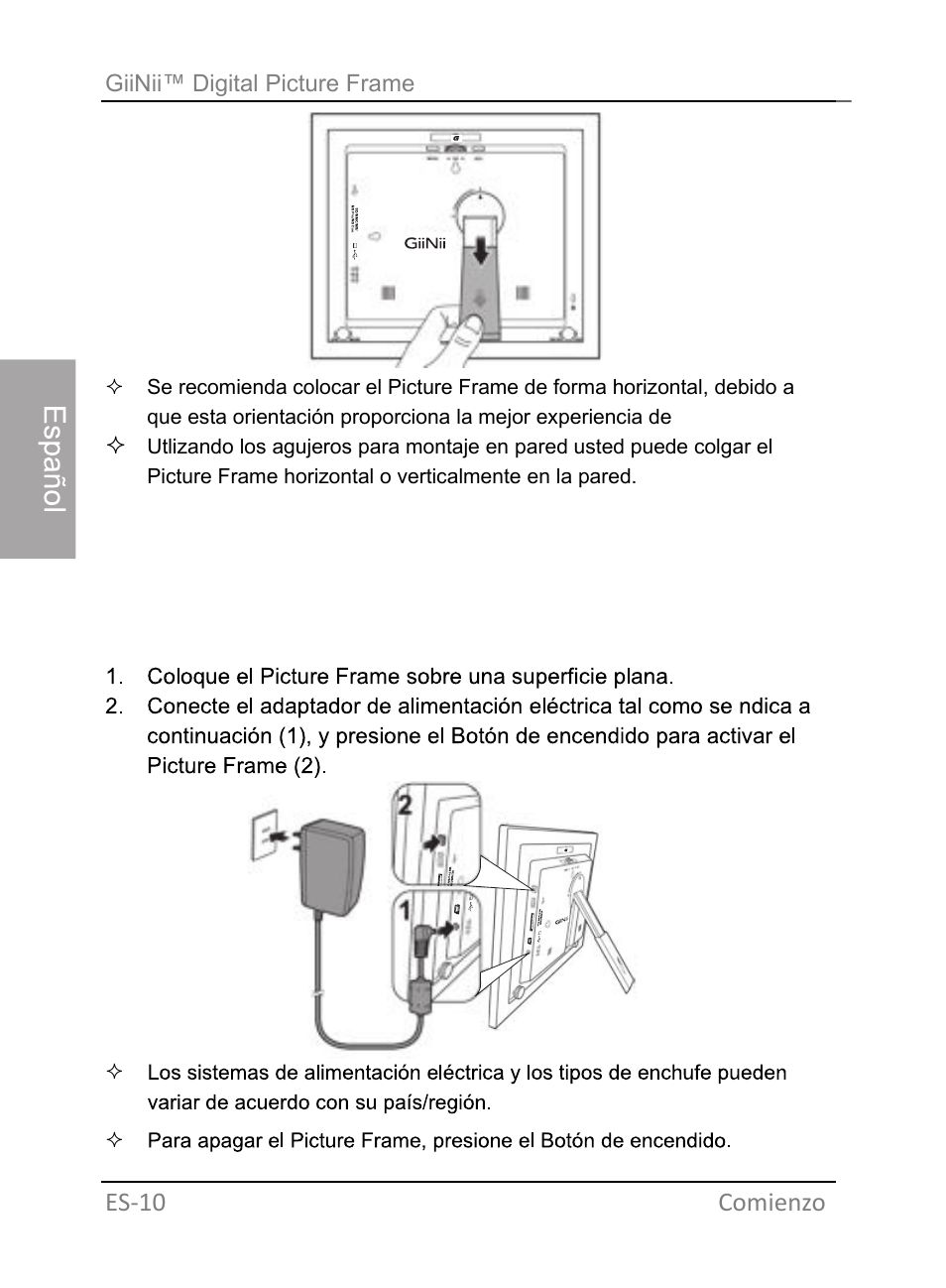 Paso 2: conexión de la alimentación eléctrica | GiiNii GH-701P User Manual | Page 54 / 124