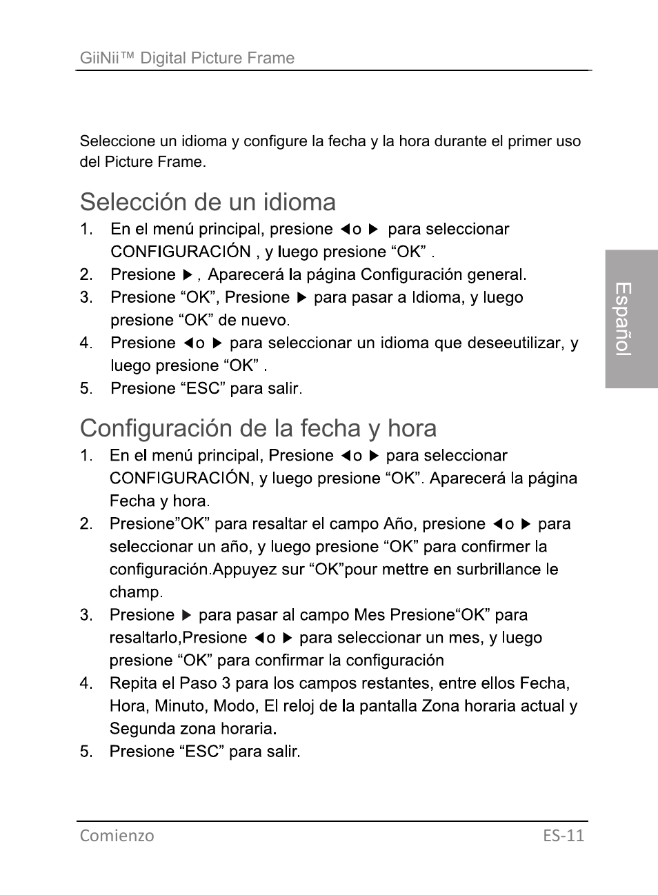 Paso 3: configuración básica | GiiNii GH-701P User Manual | Page 55 / 124