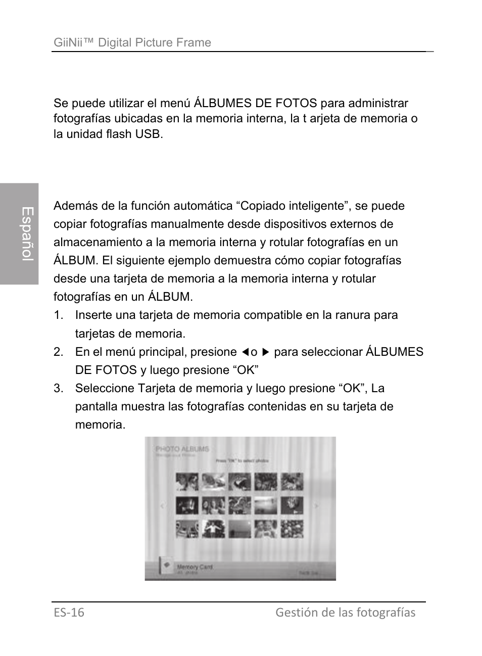 Gestión de las fotografías | GiiNii GH-701P User Manual | Page 60 / 124