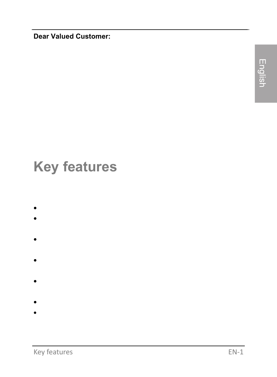 Key features | GiiNii GH-701P User Manual | Page 7 / 124