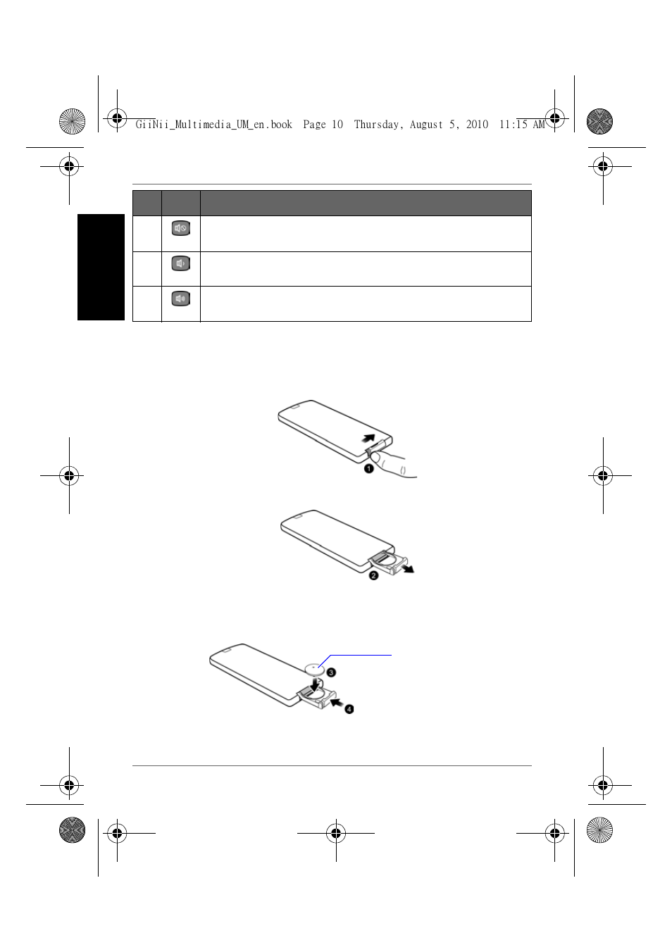 Replacing the remote control battery, Engl is h | GiiNii GH-8DNM User Manual | Page 16 / 72