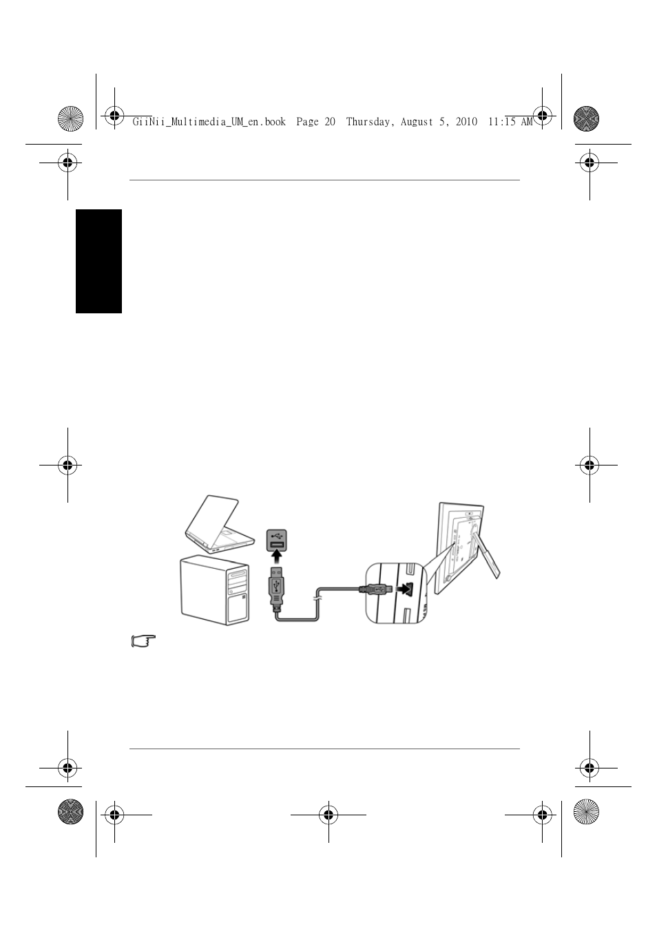 Step 7: connecting the picture frame to a computer, Engl is h | GiiNii GH-8DNM User Manual | Page 26 / 72