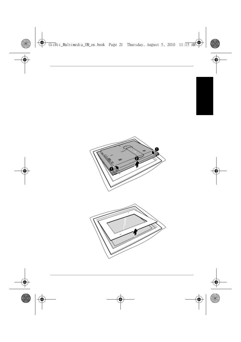 Step 8: replacing the paper mat, Engl is h | GiiNii GH-8DNM User Manual | Page 27 / 72