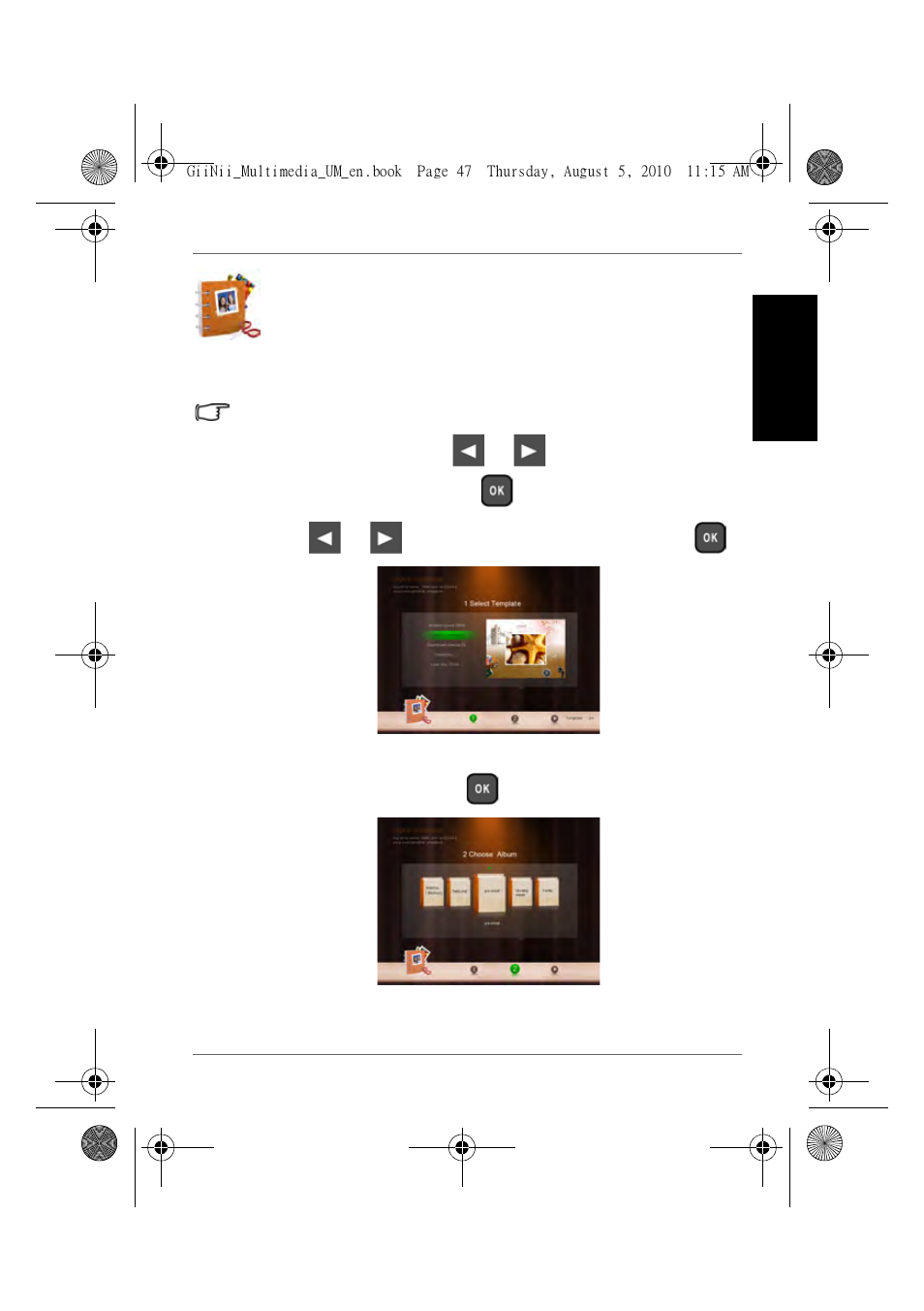 Using digital scrapbook, Engl is h | GiiNii GH-8DNM User Manual | Page 53 / 72