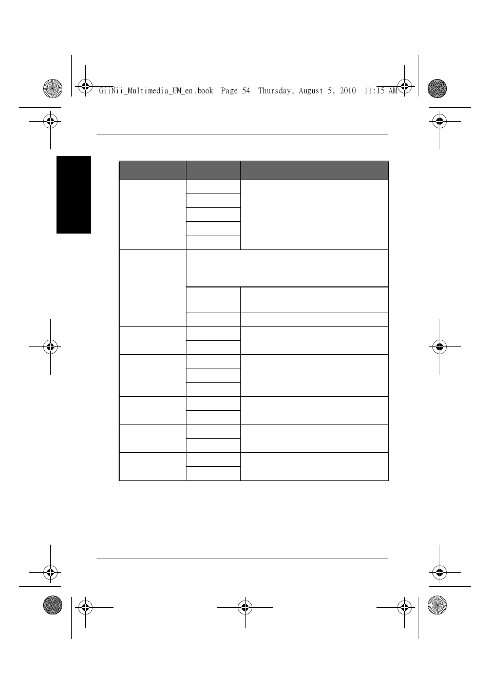 General settings page, Engl is h | GiiNii GH-8DNM User Manual | Page 60 / 72