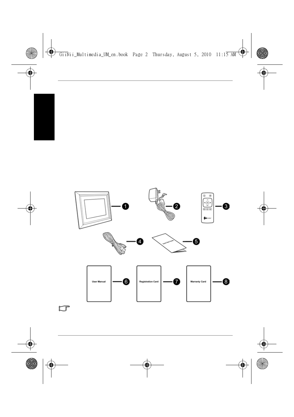 What’s in the box, Engl is h | GiiNii GH-8DNM User Manual | Page 8 / 72