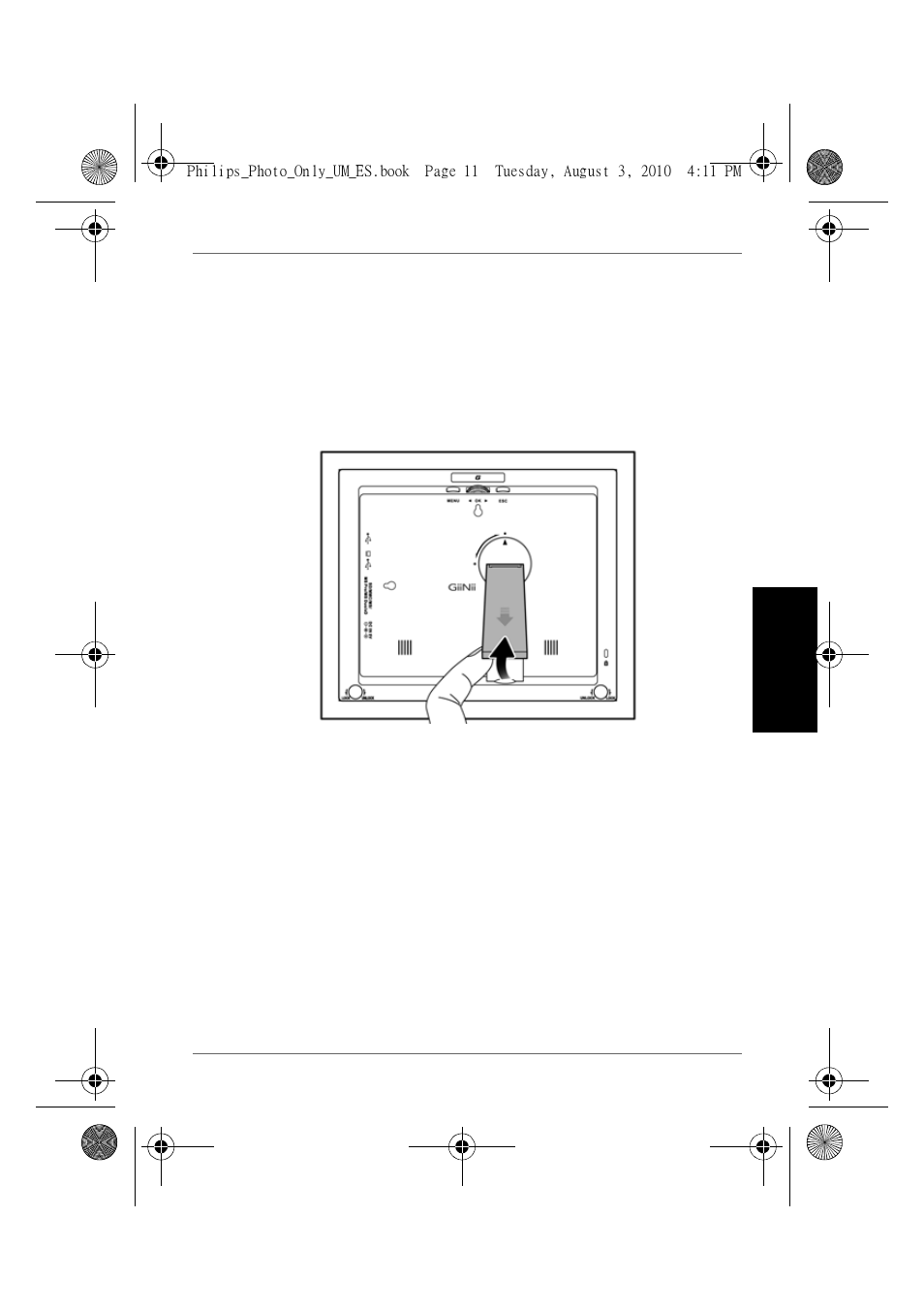 Comienzo, Paso 1: utilización del pedestal trasero ajustable | GiiNii GH-7AWP User Manual | Page 143 / 193