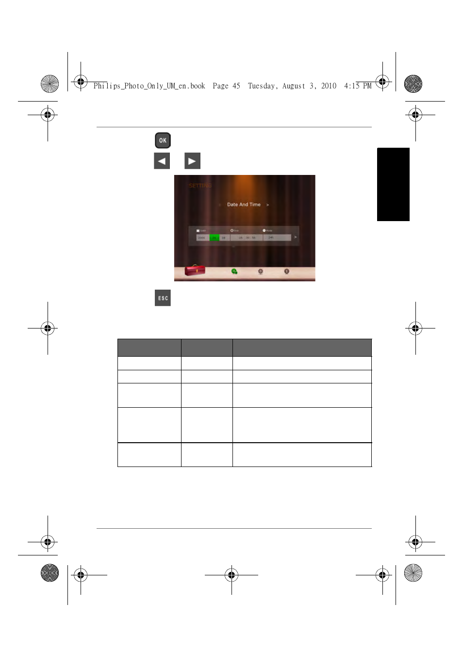 Date and time page, Engl is h | GiiNii GH-7AWP User Manual | Page 51 / 193
