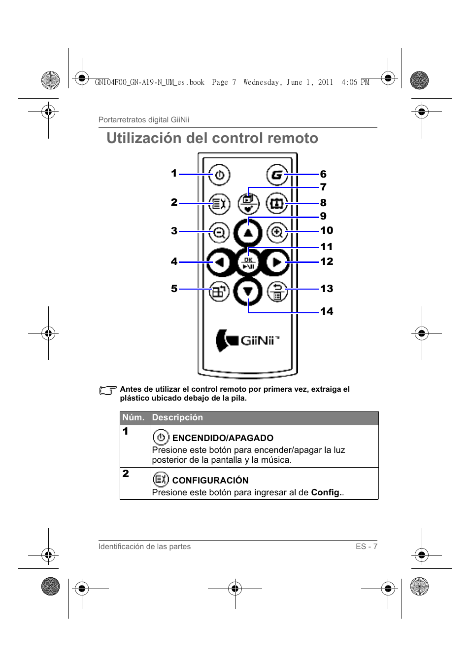 Utilización del control remoto | GiiNii GN-A19-N User Manual | Page 103 / 139