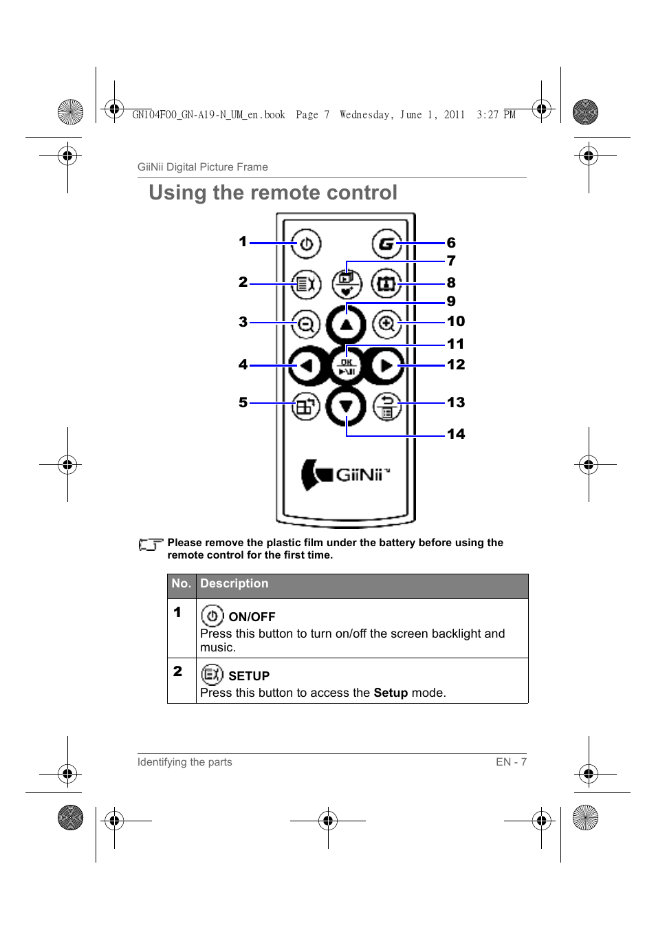 Using the remote control | GiiNii GN-A19-N User Manual | Page 13 / 139