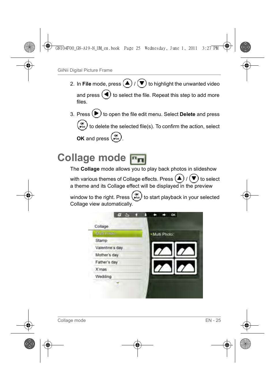 Collage mode | GiiNii GN-A19-N User Manual | Page 31 / 139
