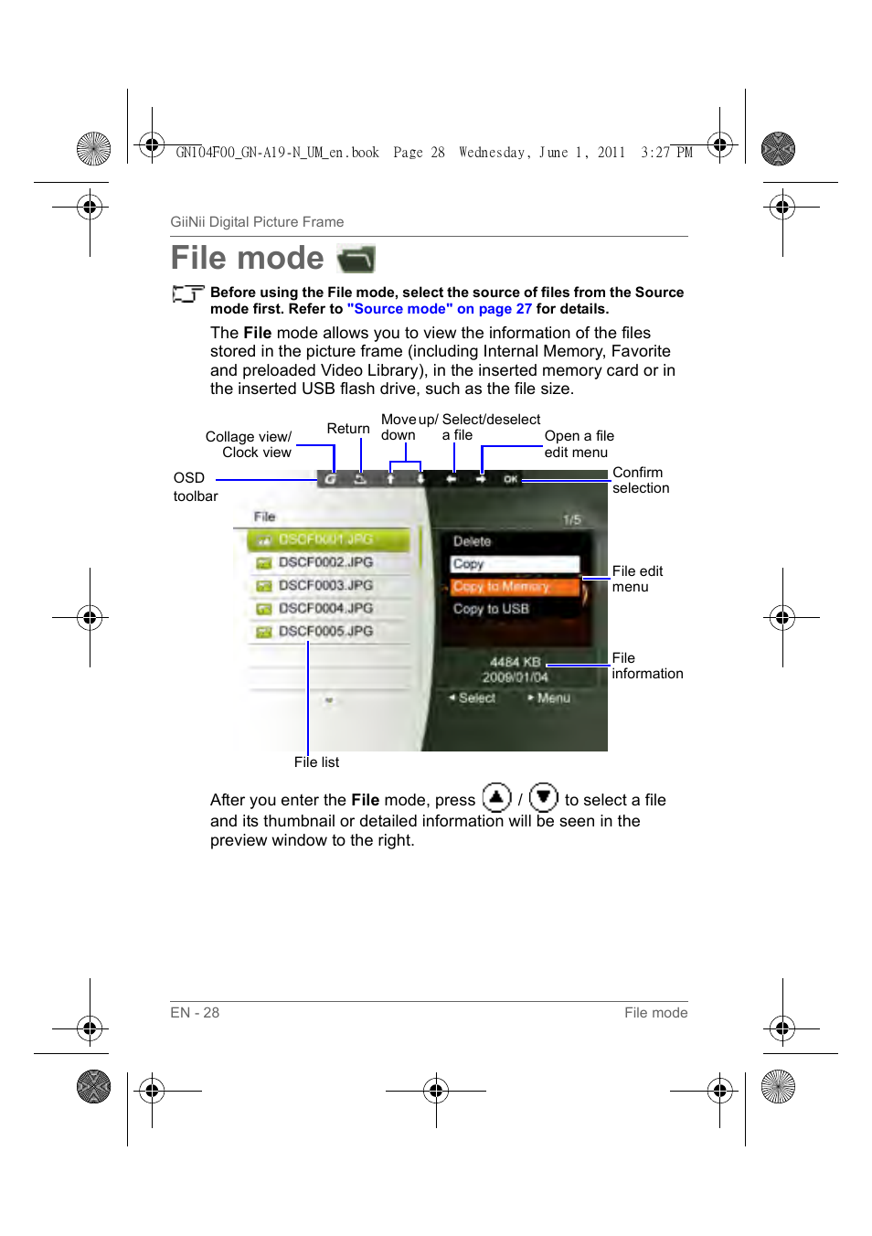 File mode | GiiNii GN-A19-N User Manual | Page 34 / 139