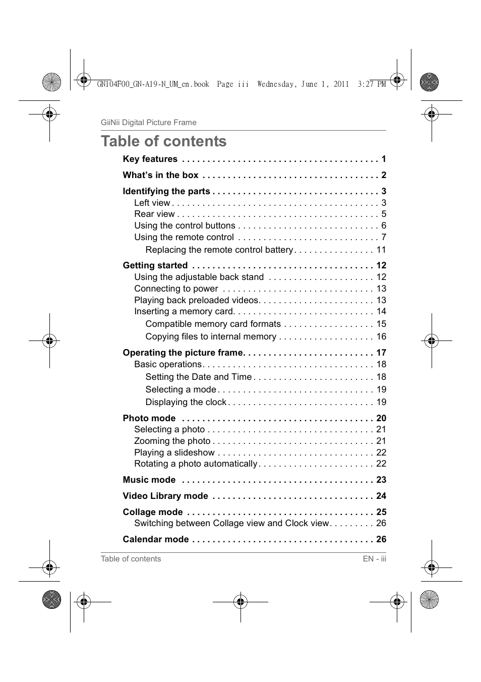 GiiNii GN-A19-N User Manual | Page 5 / 139