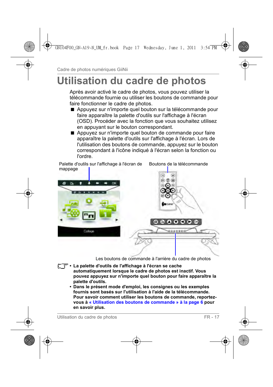 Utilisation du cadre de photos | GiiNii GN-A19-N User Manual | Page 67 / 139