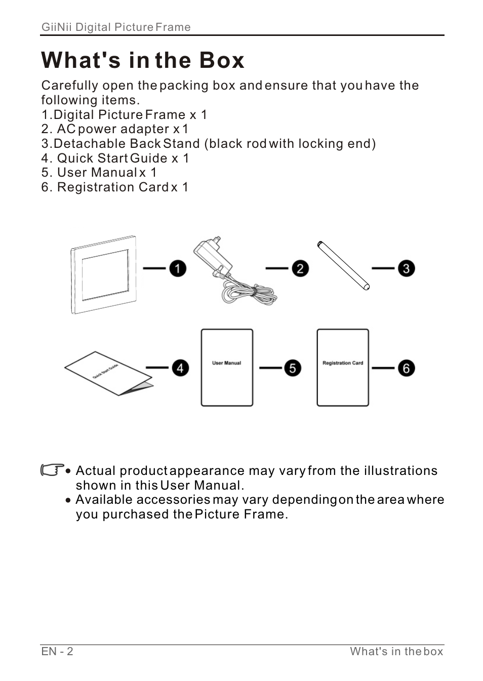 Т³гж 8, What's in the box | GiiNii GN-7AWP-1 User Manual | Page 8 / 33