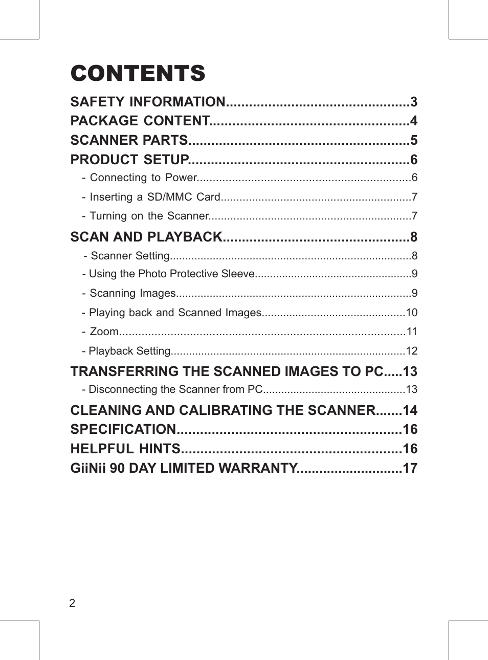 GiiNii GN-5LS User Manual | Page 2 / 20