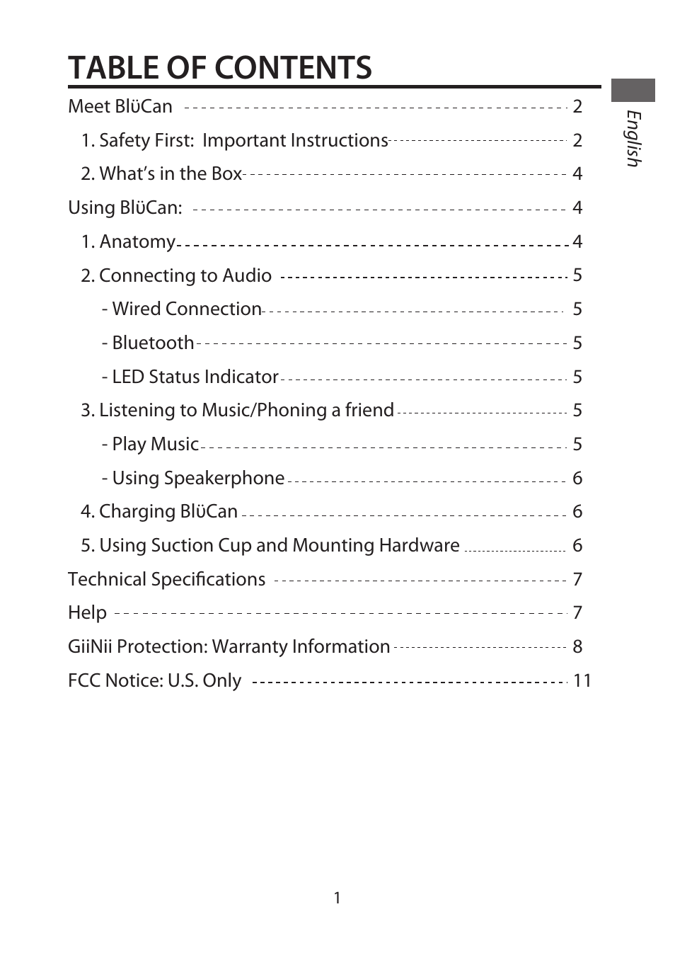 GiiNii BlueCan User Manual | Page 2 / 12