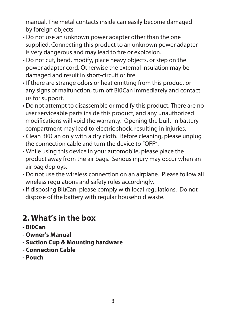 What’s in the box | GiiNii BlueCan User Manual | Page 4 / 12