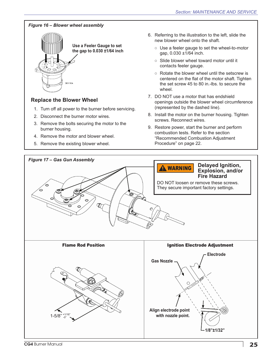 Replace the blower wheel | Beckett CG4 User Manual | Page 25 / 28