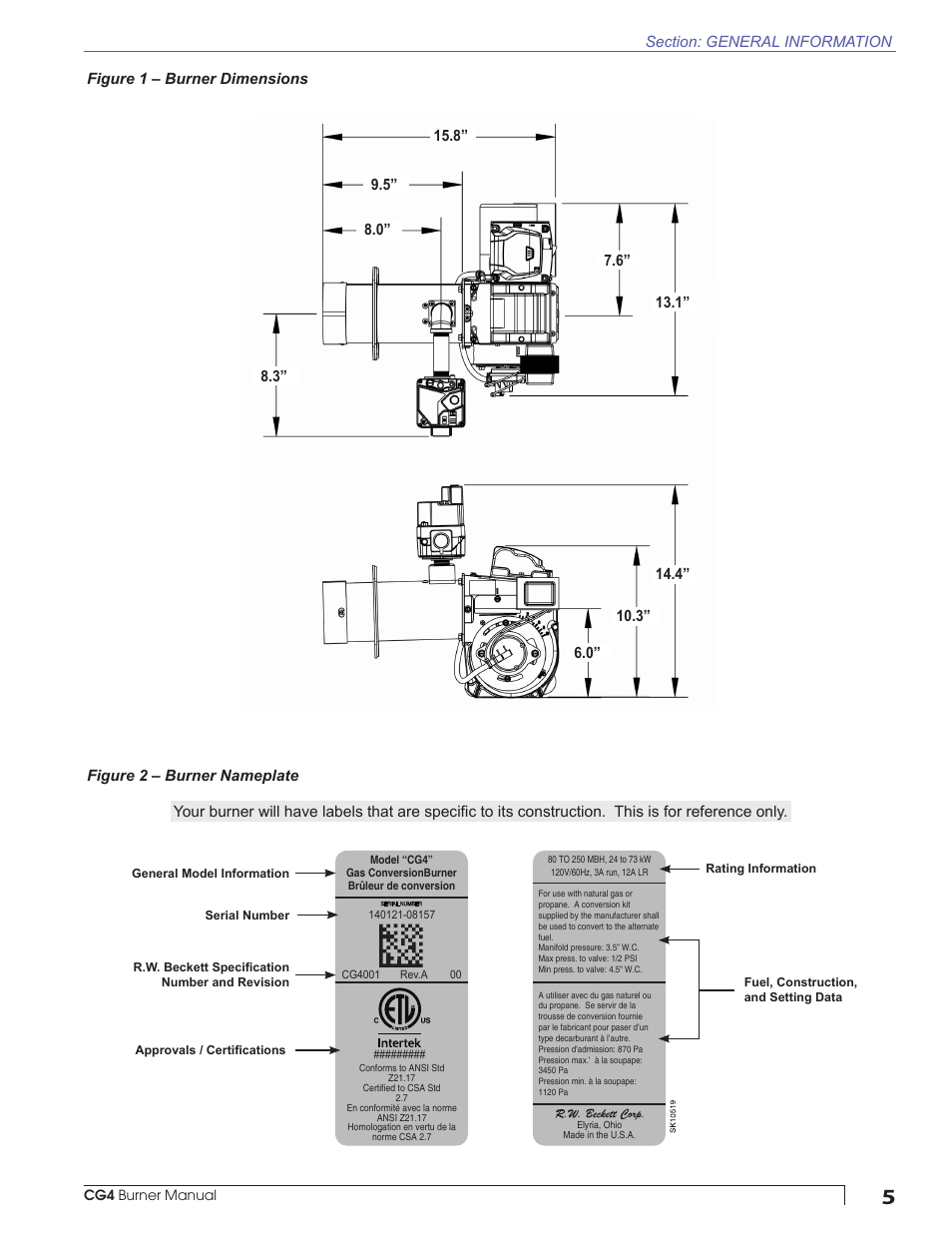 Beckett CG4 User Manual | Page 5 / 28