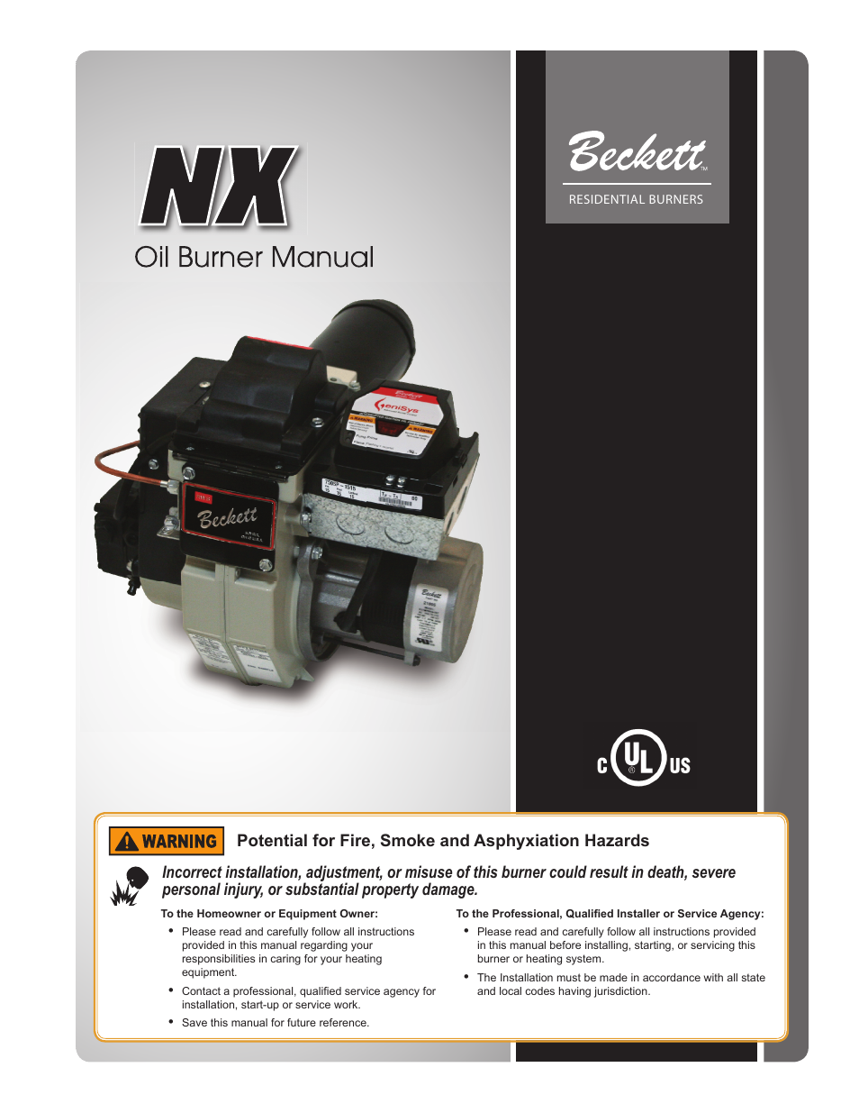 Beckett NX User Manual | 24 pages