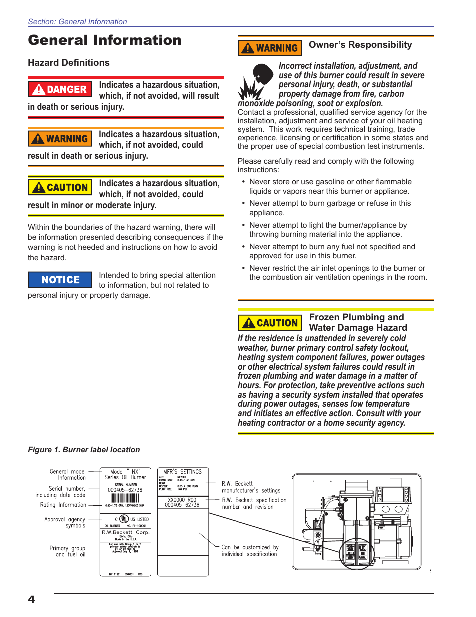 General information | Beckett NX User Manual | Page 4 / 24