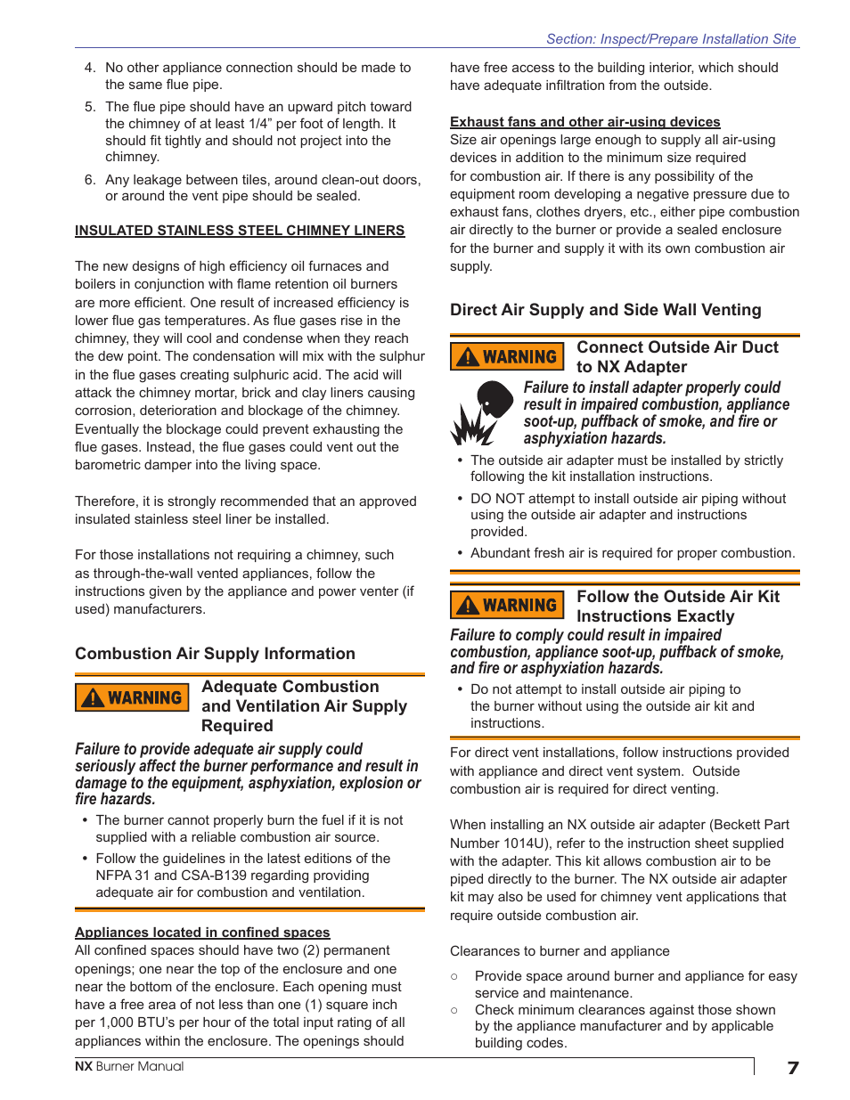 Beckett NX User Manual | Page 7 / 24