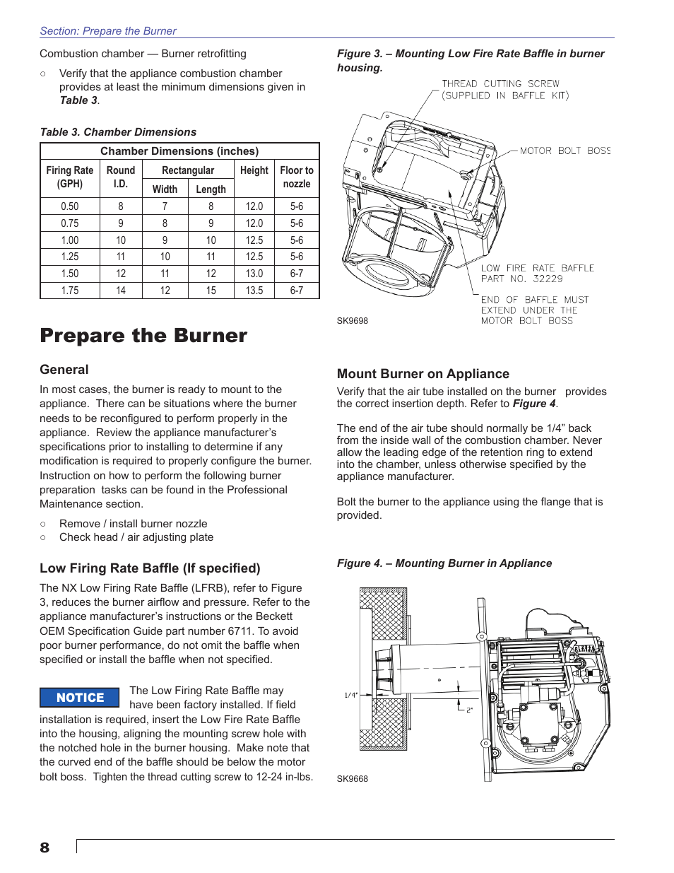 Prepare the burner | Beckett NX User Manual | Page 8 / 24