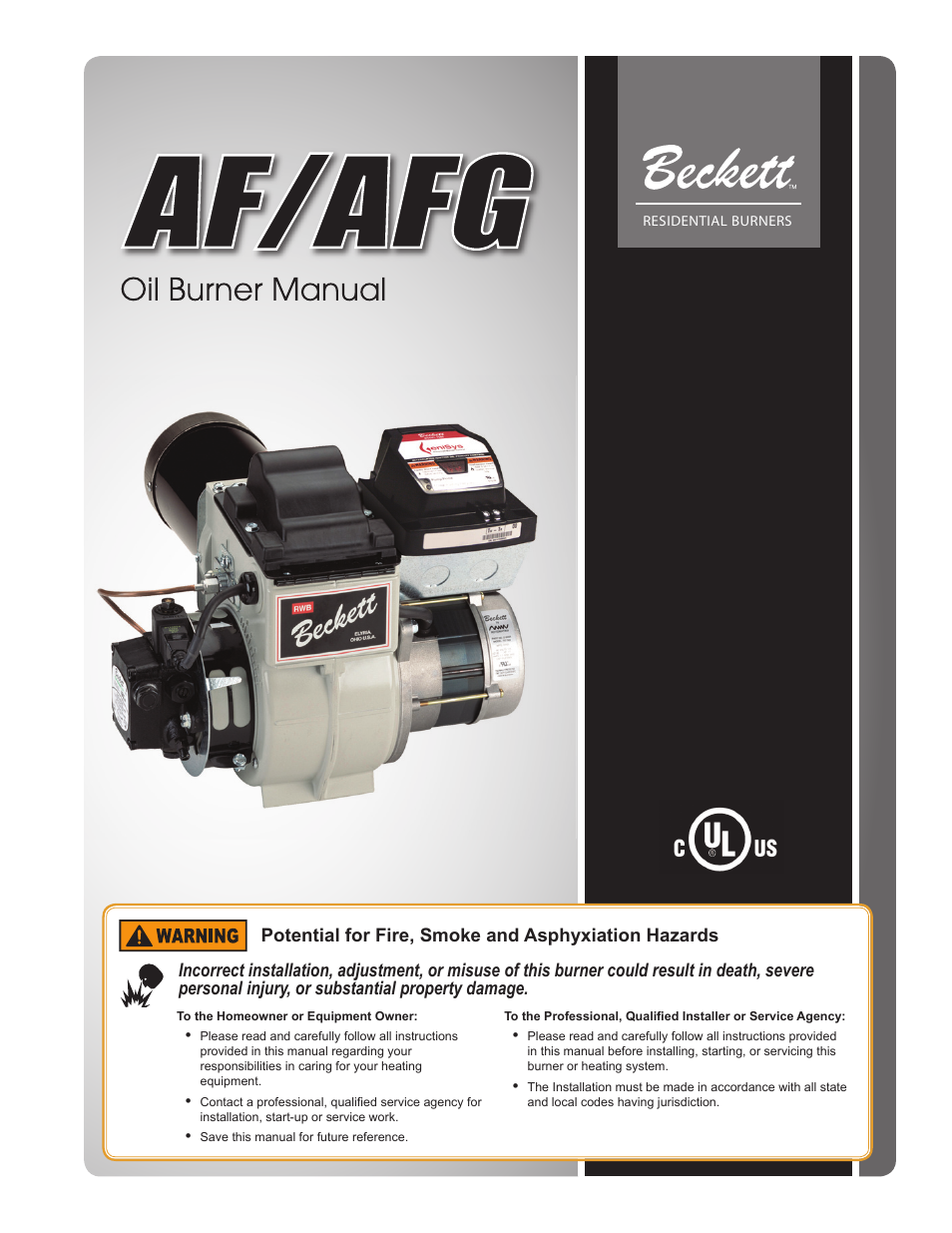 Beckett AFG User Manual | 24 pages