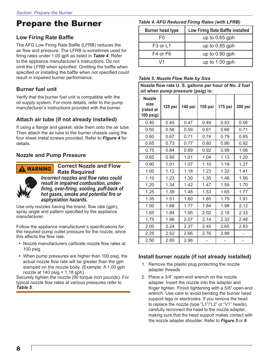 Prepare the burner | Beckett AFG User Manual | Page 8 / 24
