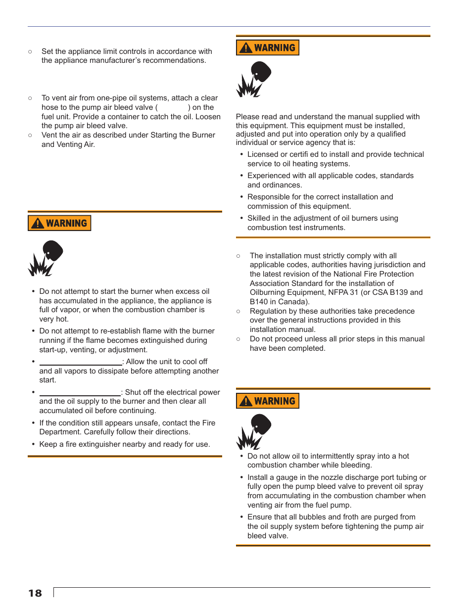 Start the burner | Beckett CF1000 User Manual | Page 18 / 24