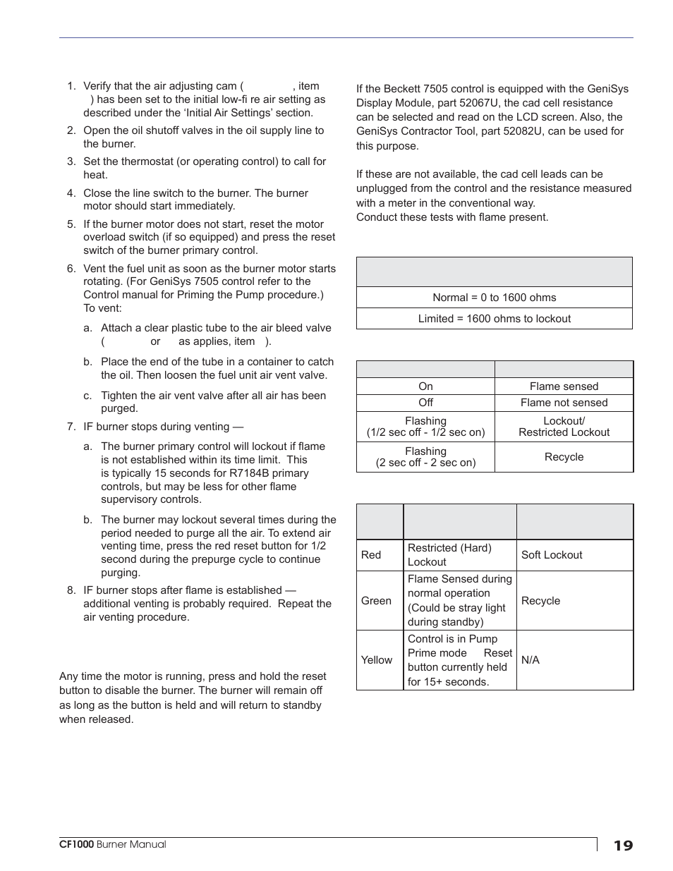Beckett CF1000 User Manual | Page 19 / 24