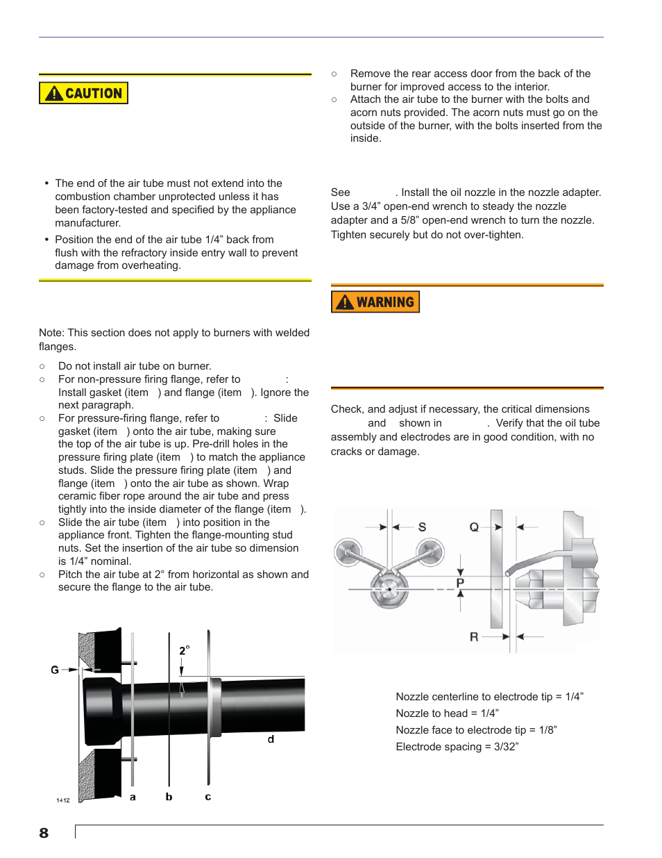 8mount the burner | Beckett CF1000 User Manual | Page 8 / 24