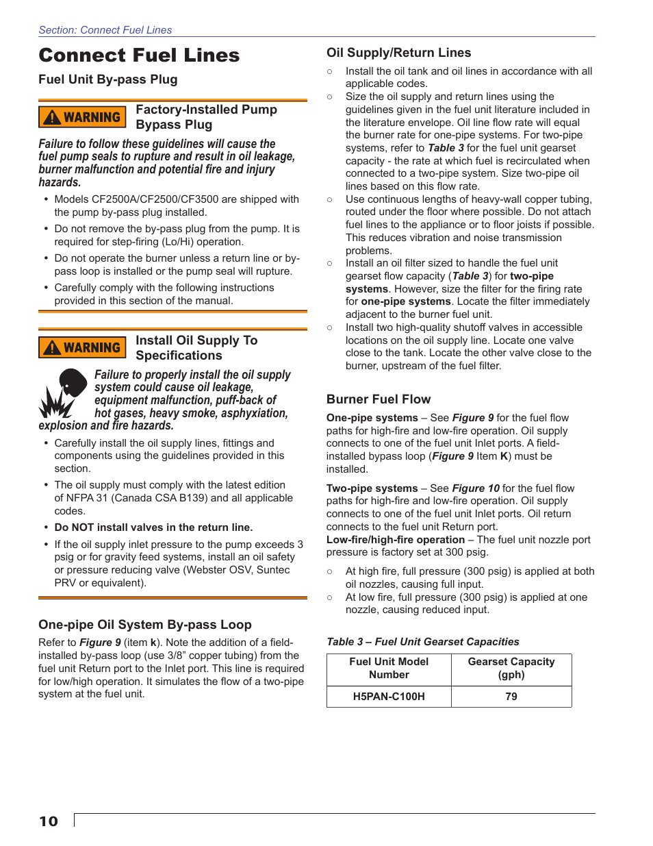 Connect fuel lines | Beckett CF3500A User Manual | Page 10 / 24