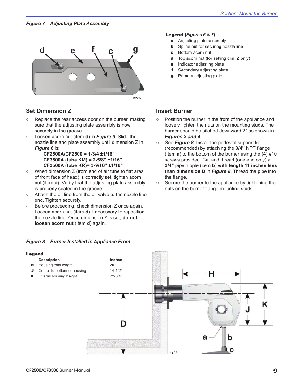 Ef c g d | Beckett CF3500A User Manual | Page 9 / 24