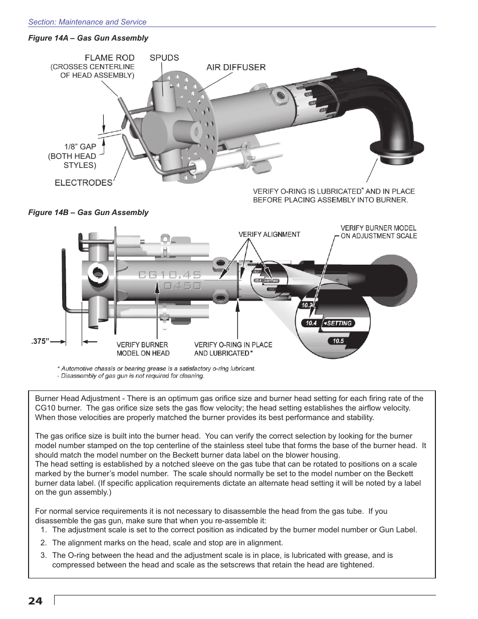 Beckett CG10 User Manual | Page 24 / 32
