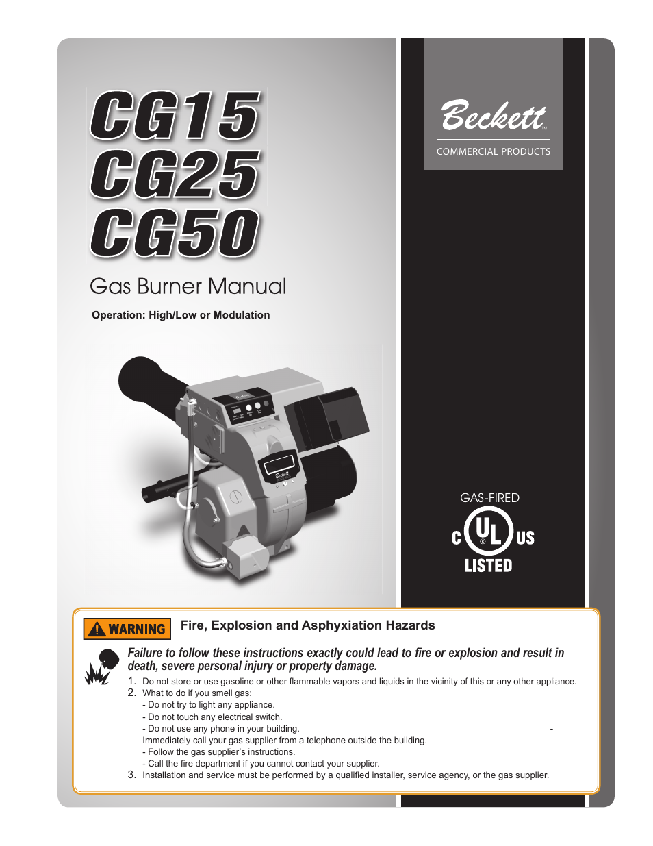 Beckett CG50 User Manual | 36 pages