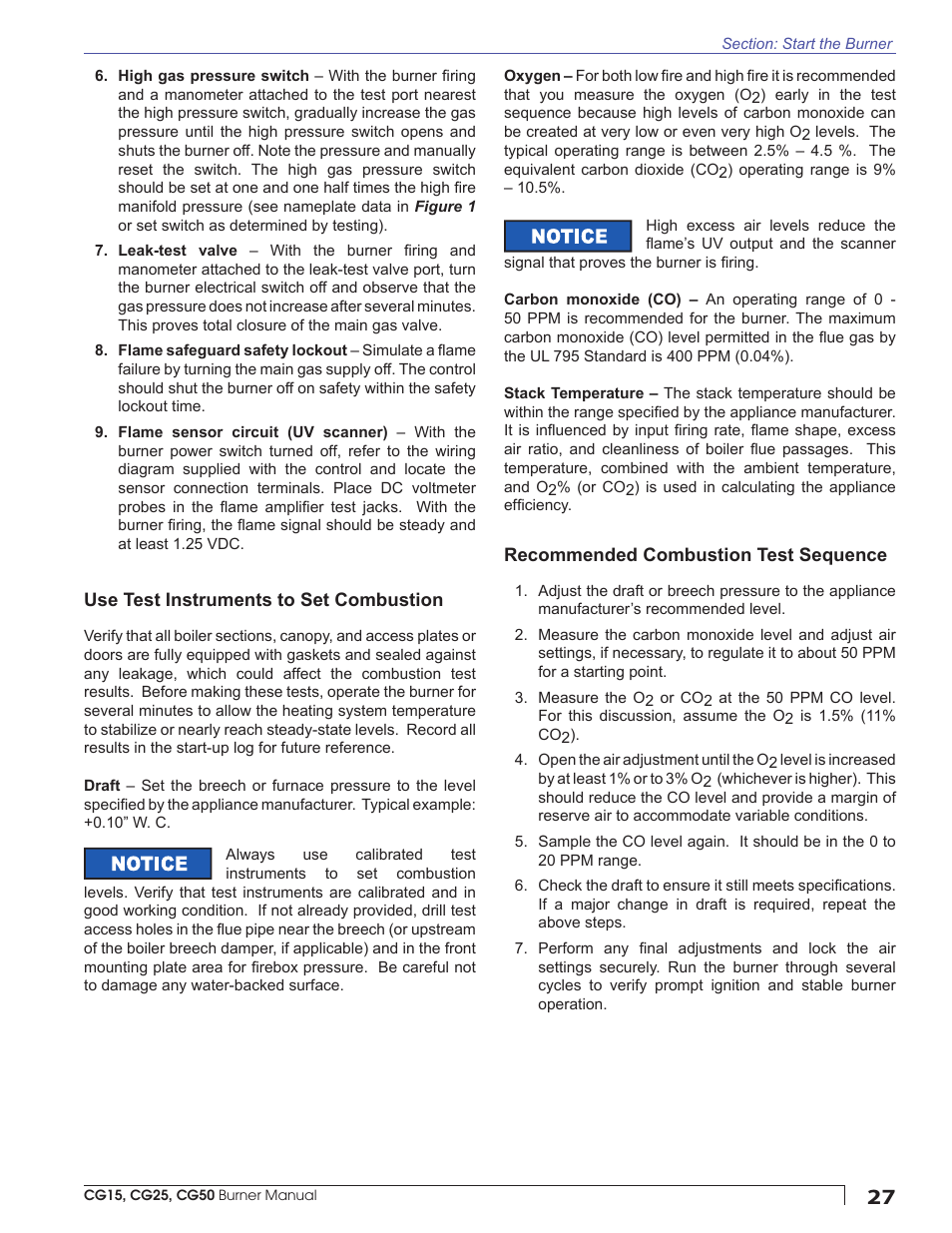 Beckett CG50 User Manual | Page 27 / 36