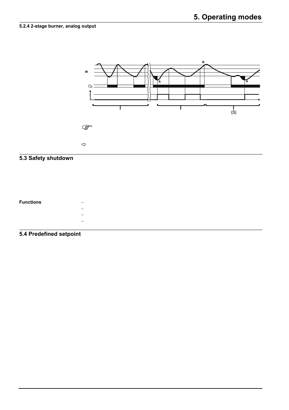 Operating modes, 3 safety shutdown, 4 predefined setpoint | Beckett RWF40 Manual User Manual | Page 20 / 57