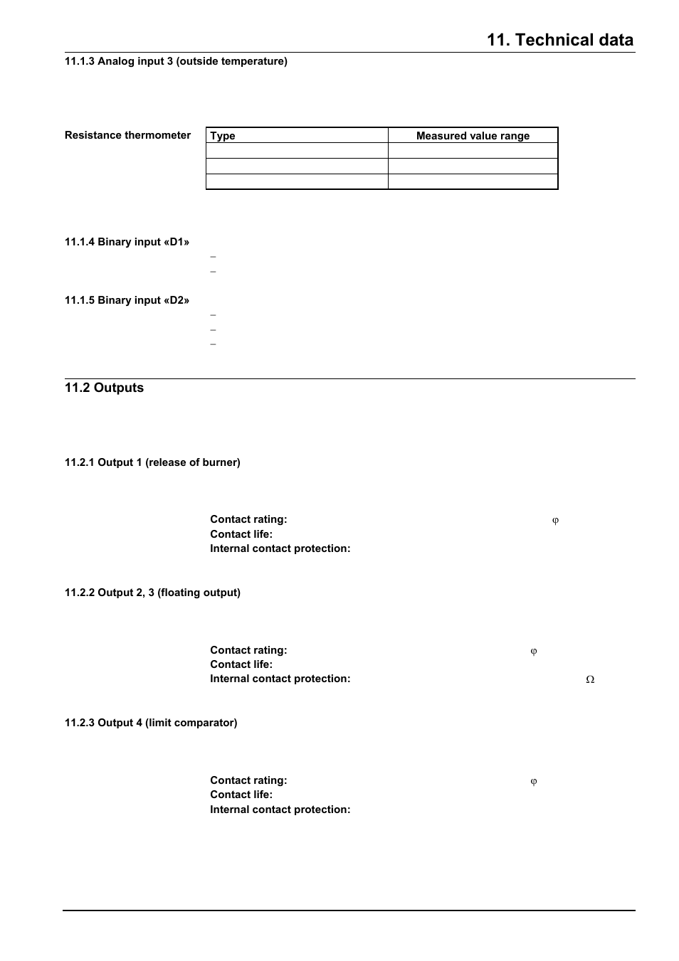 Technical data | Beckett RWF40 Manual User Manual | Page 53 / 57