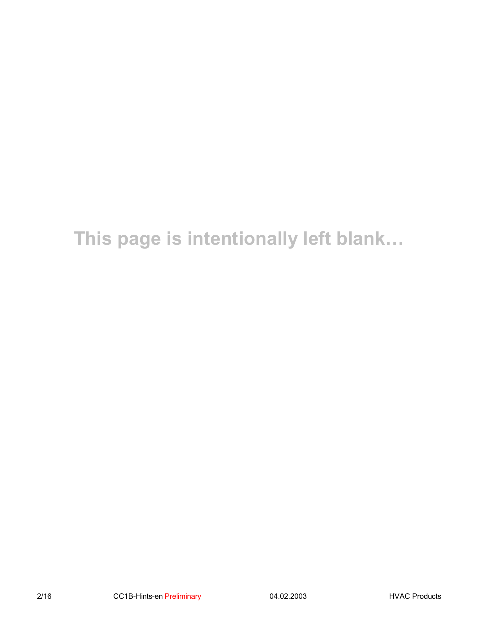 This page is intentionally left blank | Beckett RWF40 Hints Manual User Manual | Page 2 / 15