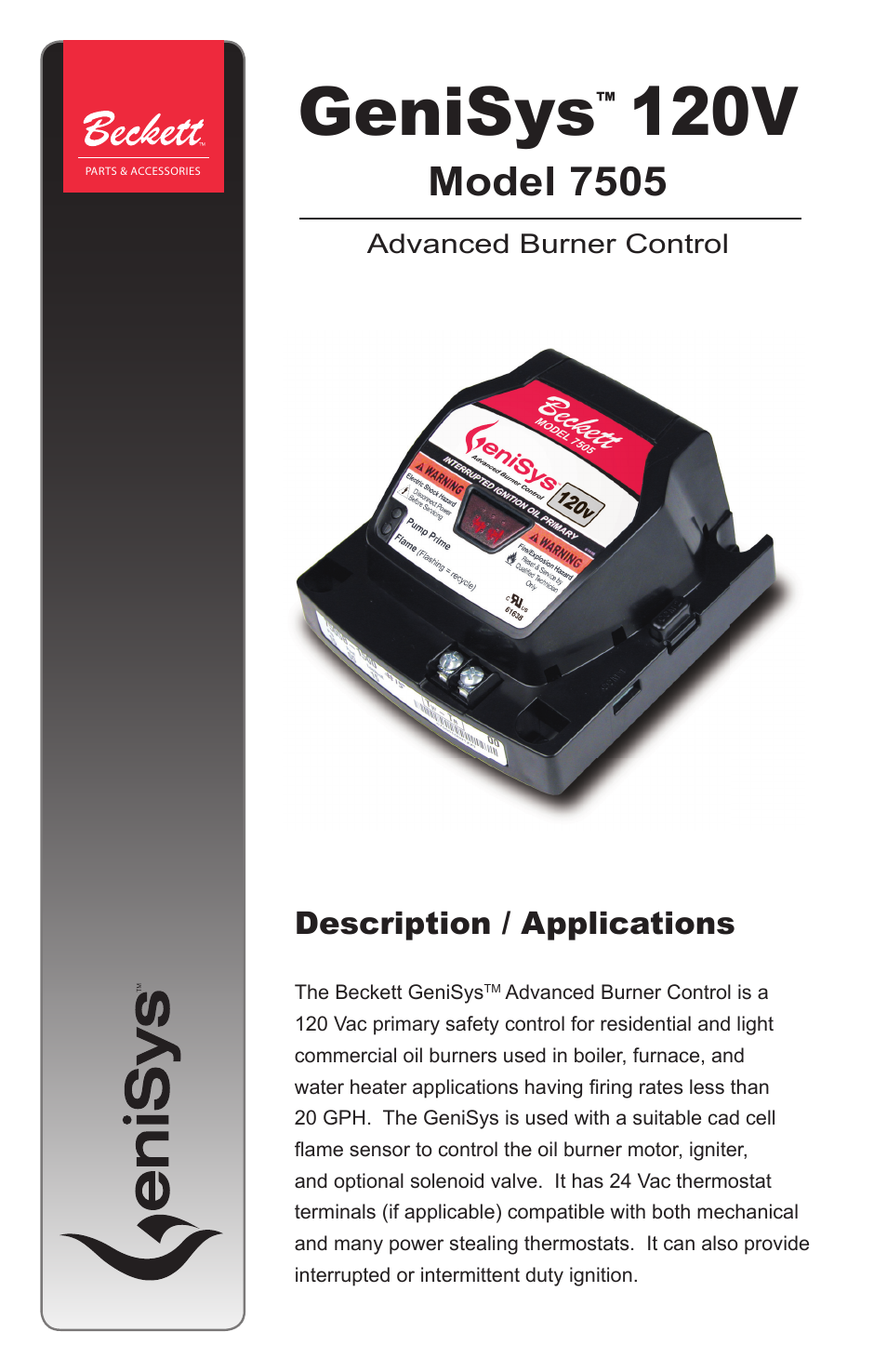 Beckett 7505 User Manual | 12 pages