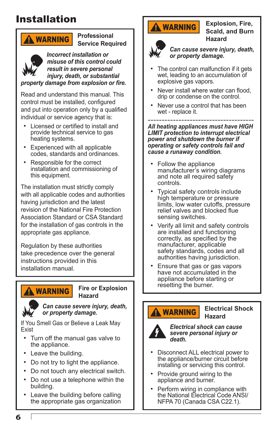 Installation | Beckett 7590 Gas Power Burner Control User Manual | Page 6 / 20