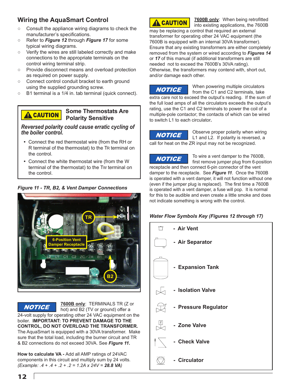 Wiring the aquasmart control | Beckett 7600 AquaSmart Boiler Control User Manual | Page 12 / 36