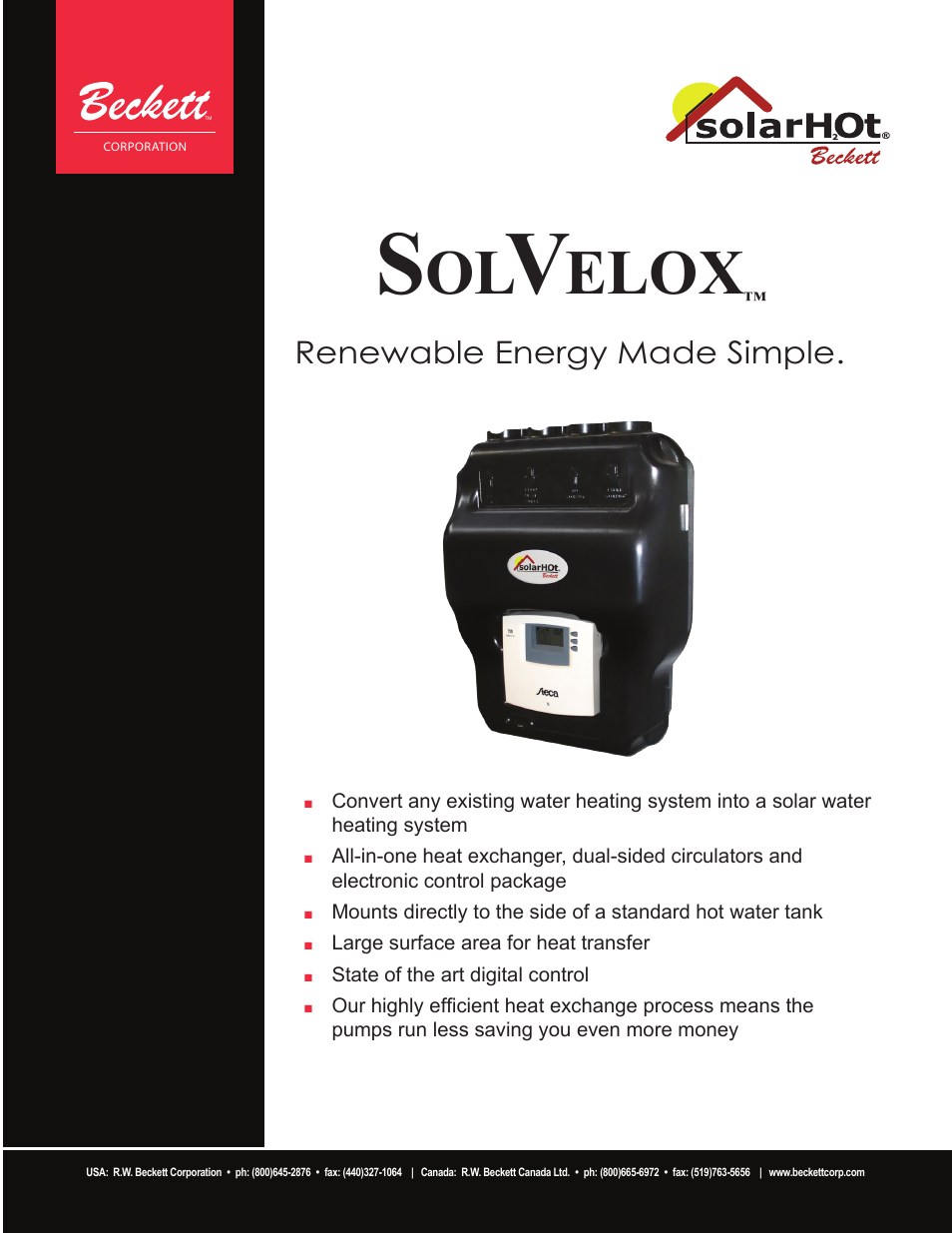 Elox | Beckett SolarHot User Manual | Page 27 / 28