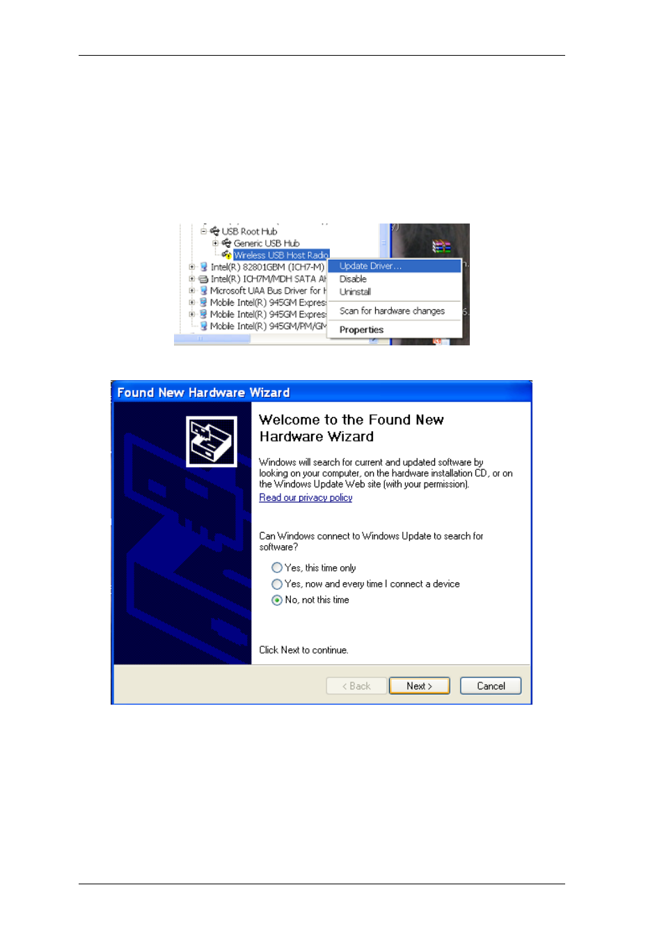 Installing the drivers from a specific location | Warpia SWP120A Installation Manual & Troubleshooting Guide User Manual | Page 14 / 84
