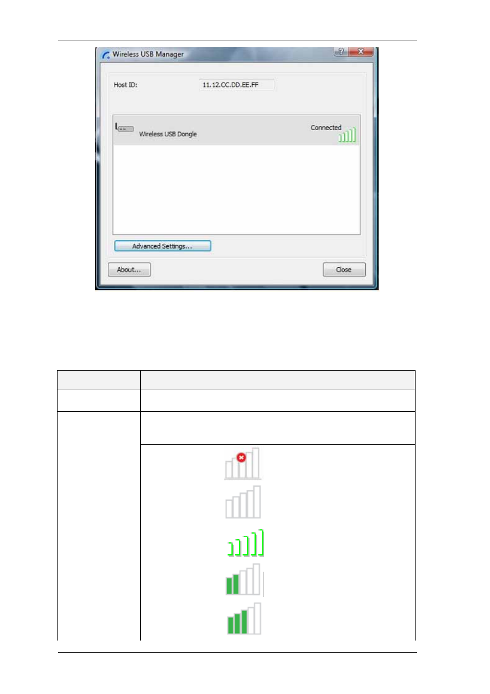 Wireless usb options, Wireless usb manager options | Warpia SWP120A Installation Manual & Troubleshooting Guide User Manual | Page 22 / 84
