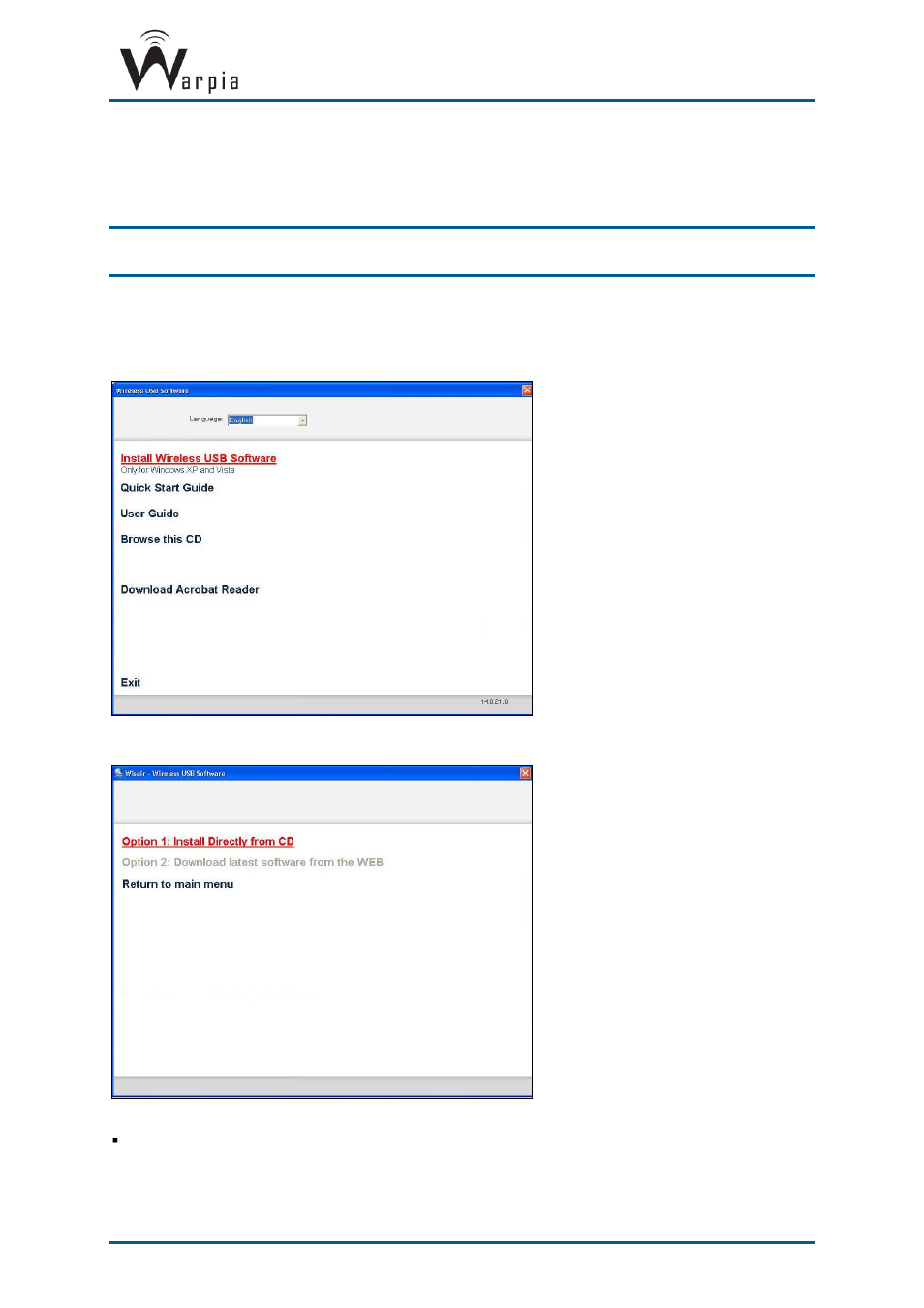 Software installation and first connection, 3 software installation and first connection | Warpia SWP200 Windows Installation Manual & Troubleshooting Guide User Manual | Page 7 / 38