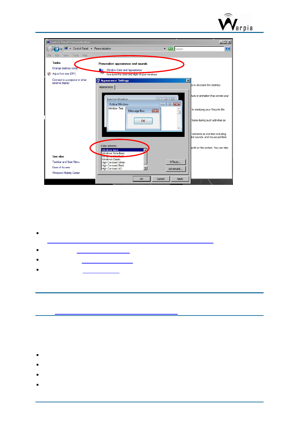 5 recommended media player applications, 6 recommended minimum system requirements, Recommended media player applications | Recommended minimum system requirements | Warpia SWP220 User Manual | Page 30 / 39