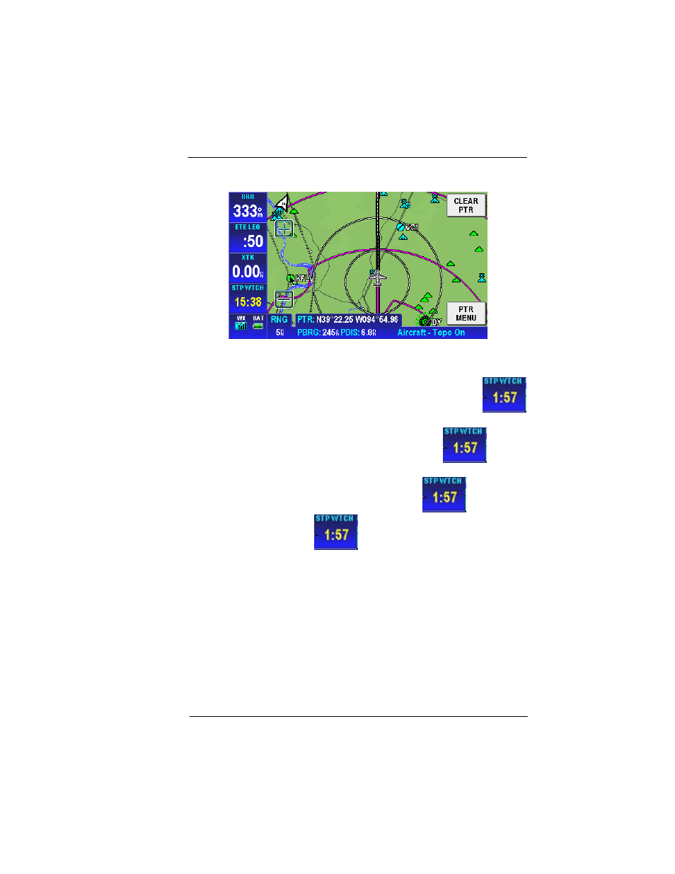 Stop watch, Figure 2-78: stop watch data field | BendixKing AV8OR User Manual | Page 101 / 368